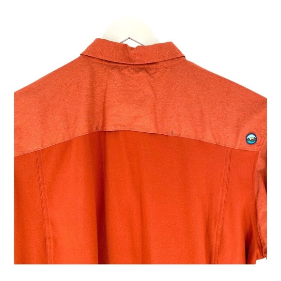 Wrangler Outdoor Mens 2X Long Sleeve Button Down Stash Zip‎ Pocket Burnt Orange - Picture 9 of 10